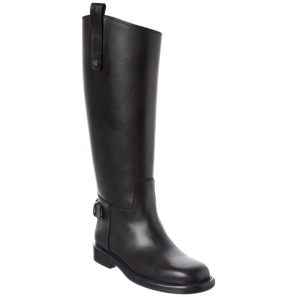 Burberry Cavalier Leather Boot, Black